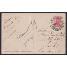 USHUAIA ANTIGUA TARJETA POSTAL 1917 CIRCULADA